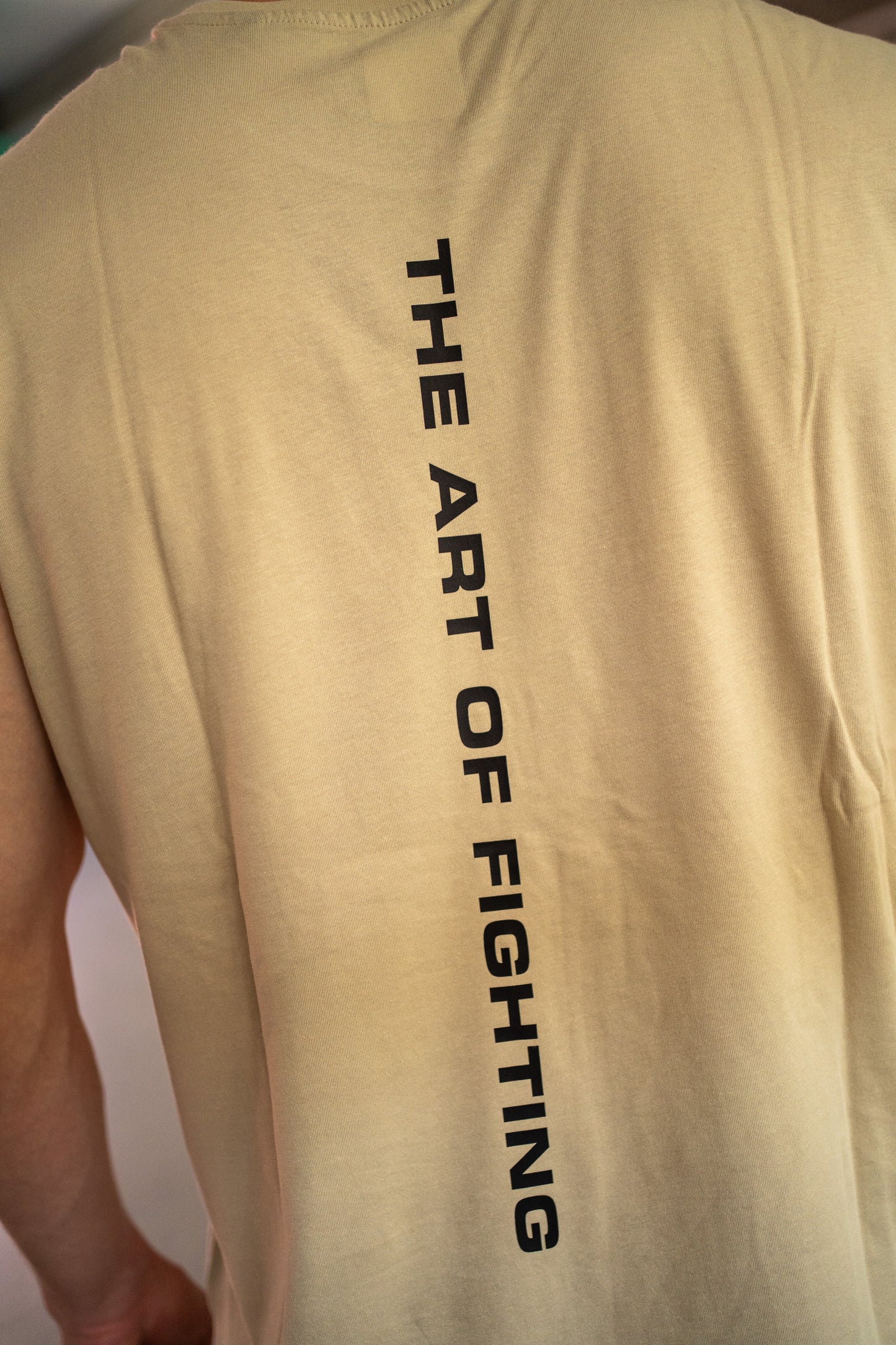 No Sleeve Tee Beige