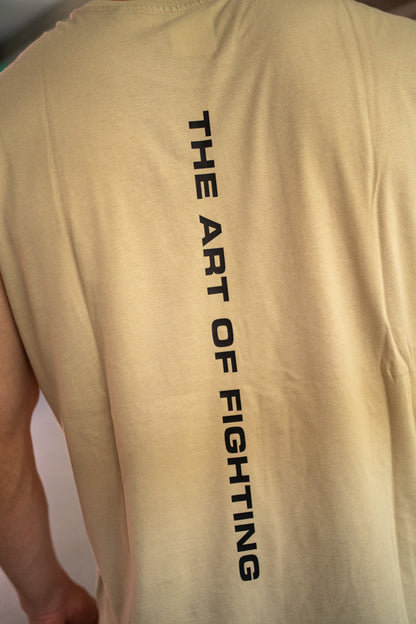 No Sleeve Tee Beige